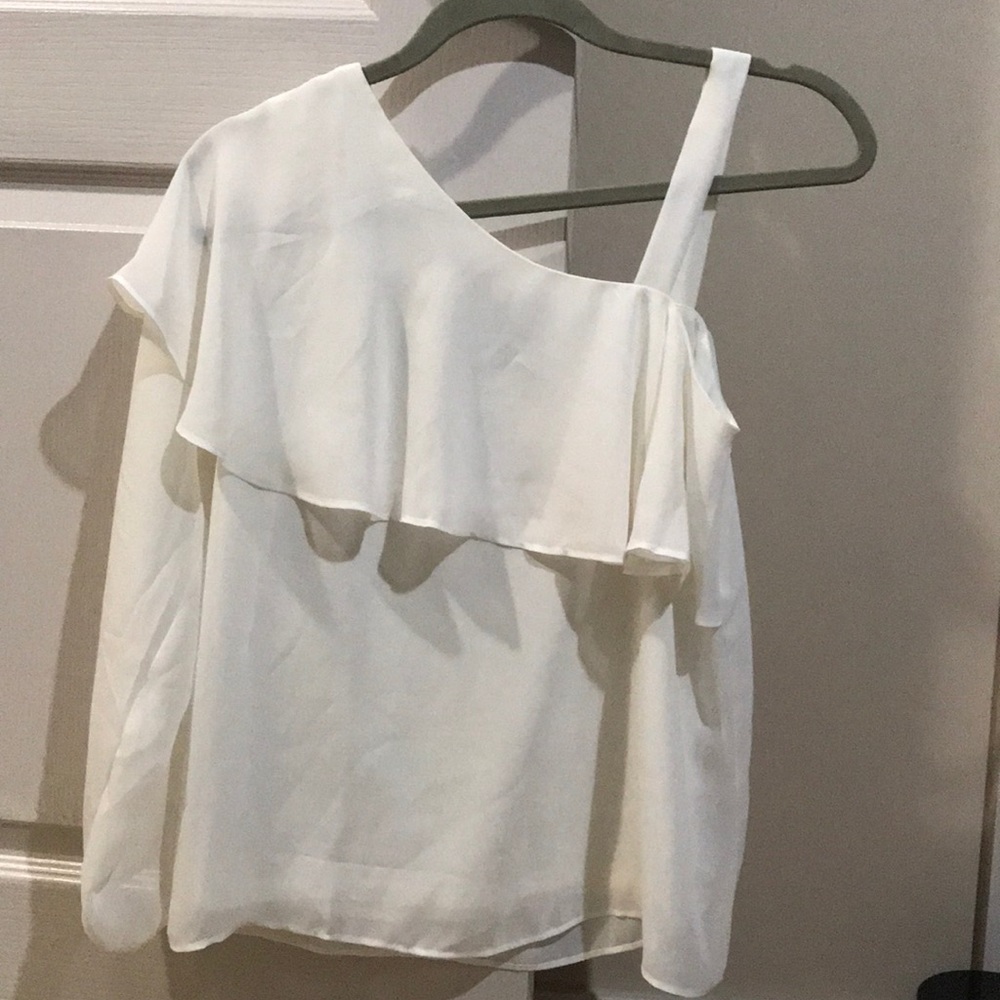 Beautiful one sleeve Ann Taylor factory top